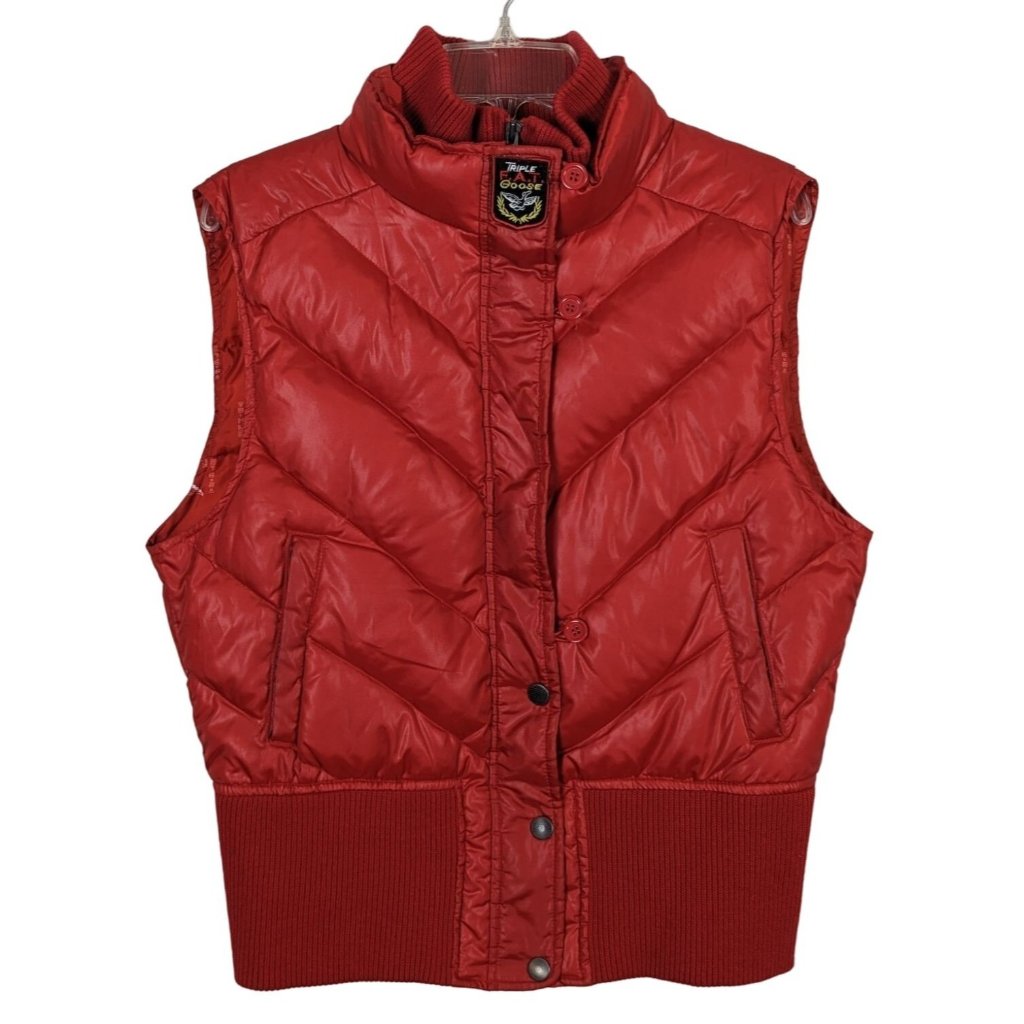 Triple FAT Goose Sleeveless Red Puffer Womens Jacket Coat Xxl